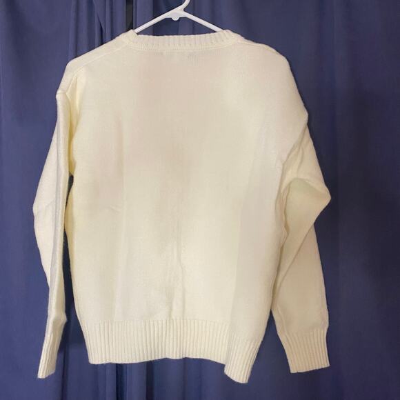 Area Stars Ivory White Knit Crewneck Sweater Size Small NWT - Picture 6 of 6